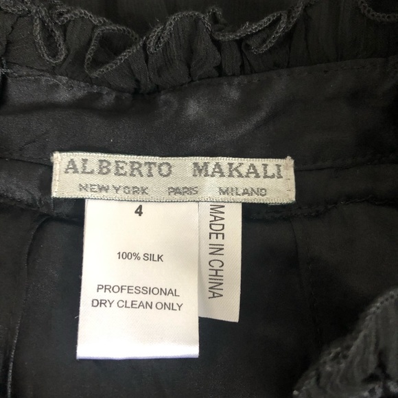 Alberto Makali front ruffles crinkle sheer dress - Picture 8 of 10